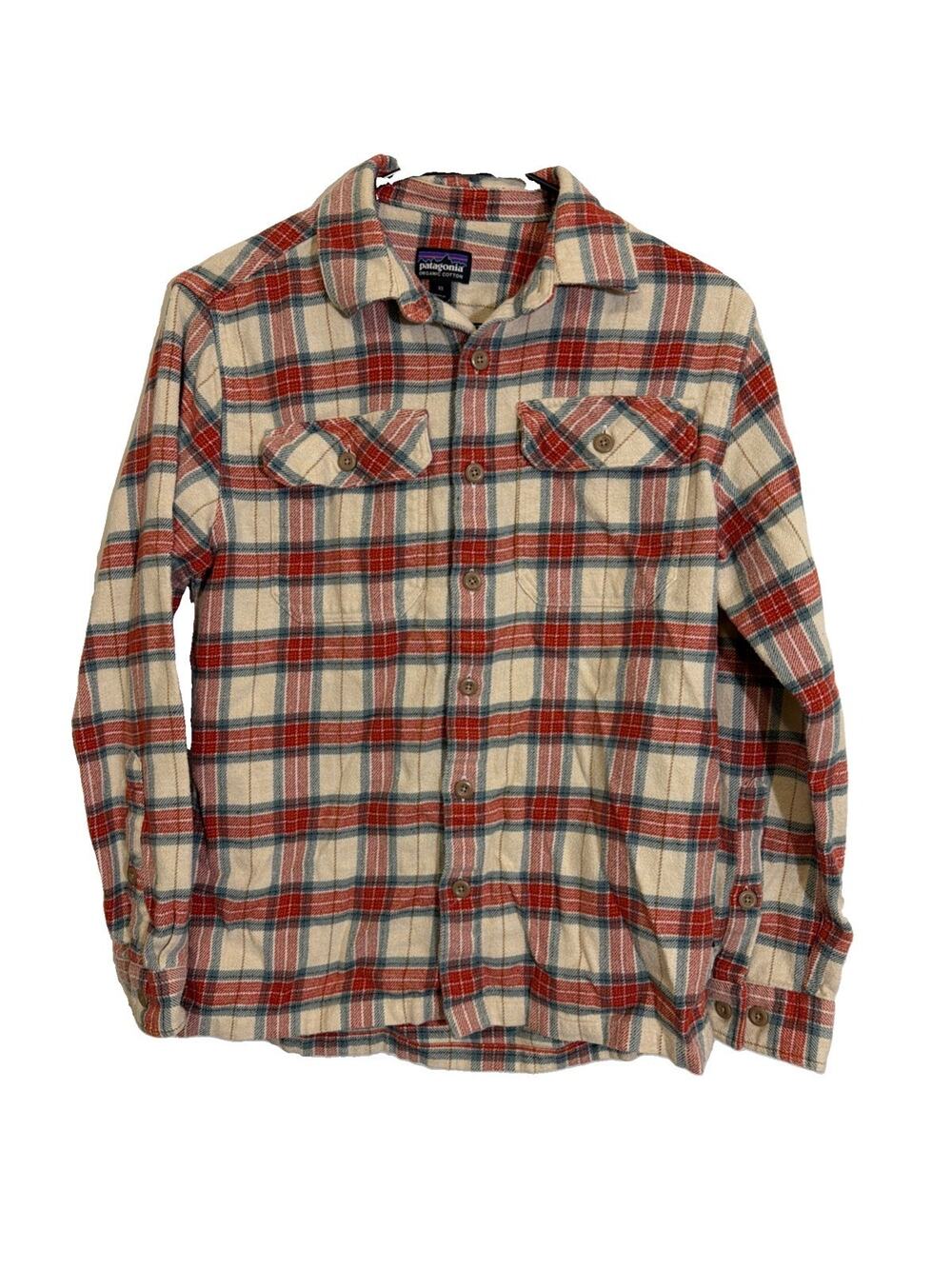 Patagonia Flannel Shirt Mens XS Plaid Organic Cotton Button Down